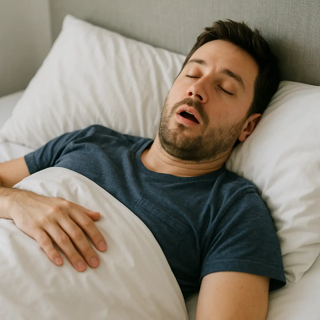 Person falling asleep quickly in bed
