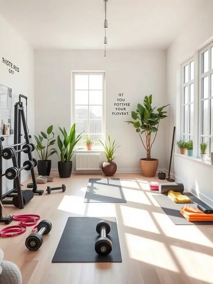 Fitness lifestyle setup at home