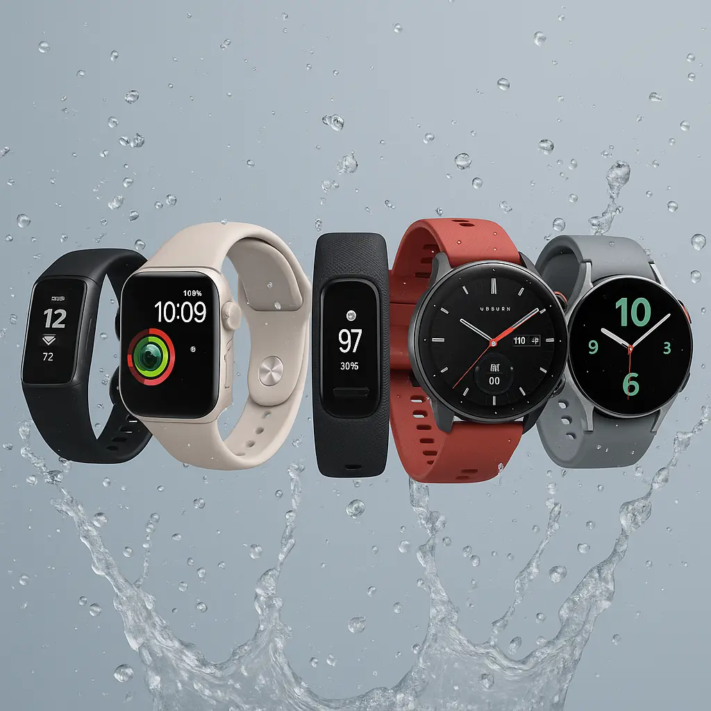 comparison of waterproof smartwatches with ECG and long battery life